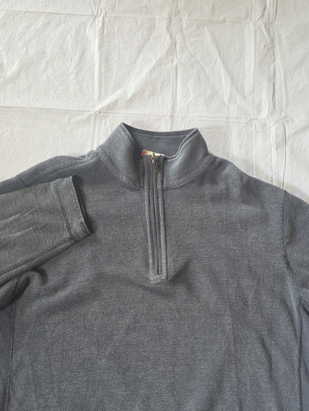 Tommy Bahama Men's 1/4 Zip Textured Knit Pullover Gray Long Sleeve‎ XL